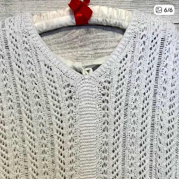 LOFT Knit Sweater Vest LP White Cottagecore Quiet Luxury Balletcore - Picture 5 of 7